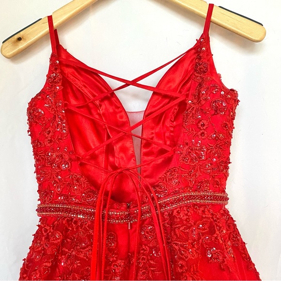 Red Clarisse Prom Dress - Picture 5 of 7